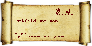 Markfeld Antigon névjegykártya